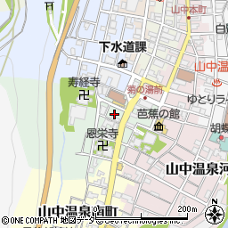 石川県加賀市山中温泉湯の出町レ18周辺の地図