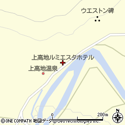 上高地ルミエスタホテル周辺の地図