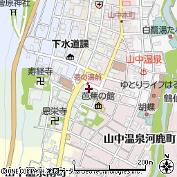 石川県加賀市山中温泉湯の出町レ4-2周辺の地図