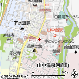 石川県加賀市山中温泉本町周辺の地図