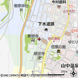 石川県加賀市山中温泉薬師町タ周辺の地図