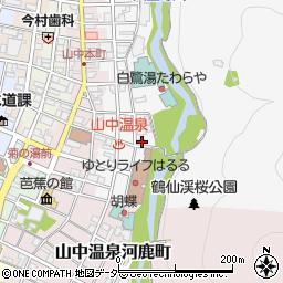 石川県加賀市山中温泉東町２丁目ネ35周辺の地図