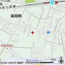群馬県館林市成島町600-3周辺の地図