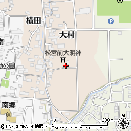 長野県松本市大村224周辺の地図