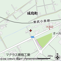 群馬県館林市成島町1166-19周辺の地図