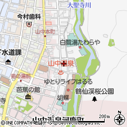 石川県加賀市山中温泉東町２丁目ネ29周辺の地図