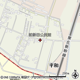 前新田公民館周辺の地図