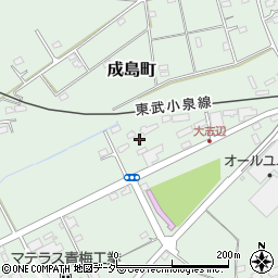 群馬県館林市成島町1166-20周辺の地図
