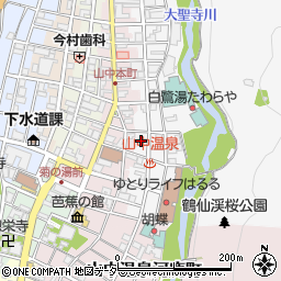 石川県加賀市山中温泉東町２丁目ネ3周辺の地図