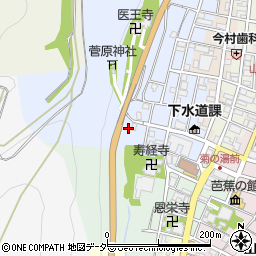石川県加賀市山中温泉薬師町ハ周辺の地図