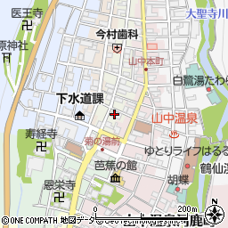 北陸銀行山中支店 ＡＴＭ周辺の地図