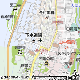 石川県加賀市山中温泉湯の本町ラ5周辺の地図