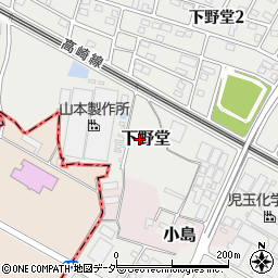 埼玉県本庄市下野堂周辺の地図