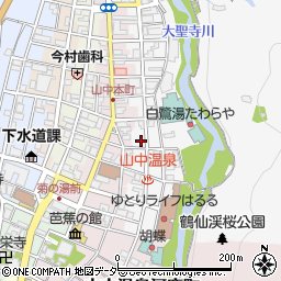 石川県加賀市山中温泉東町２丁目ネ7周辺の地図