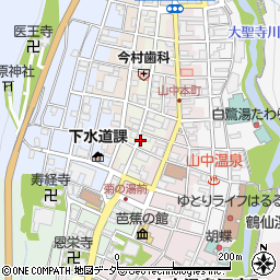石川県加賀市山中温泉湯の本町ラ周辺の地図