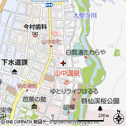 石川県加賀市山中温泉東町２丁目ネ8周辺の地図