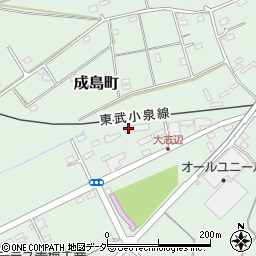 群馬県館林市成島町1167-1周辺の地図