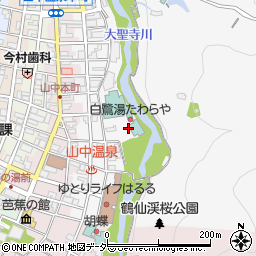 石川県加賀市山中温泉東町２丁目ヘ周辺の地図