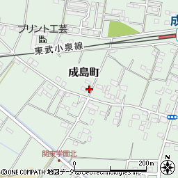 群馬県館林市成島町650-4周辺の地図