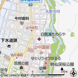 石川県加賀市山中温泉東町２丁目ネ9周辺の地図