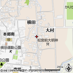 長野県松本市大村258-1周辺の地図