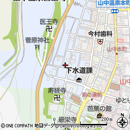 石川県加賀市山中温泉薬師町周辺の地図