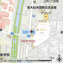 株式会社信州ジャパン　信州松本もとまち自動車学校周辺の地図