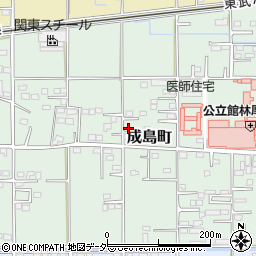 群馬県館林市成島町419-1周辺の地図