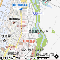 石川県加賀市山中温泉東町２丁目ネ18周辺の地図