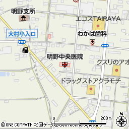 明野中央医院周辺の地図