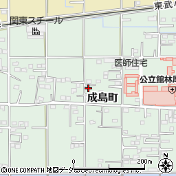 群馬県館林市成島町420-2周辺の地図