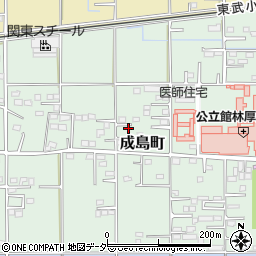 群馬県館林市成島町420-3周辺の地図