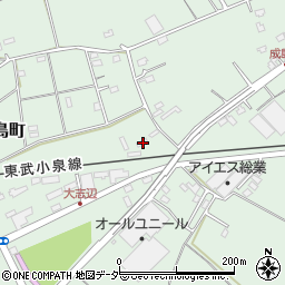 群馬県館林市成島町1162周辺の地図