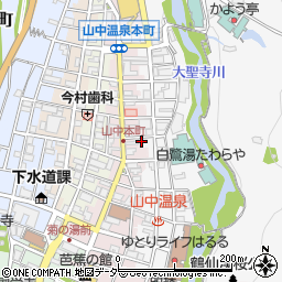 石川県加賀市山中温泉東町２丁目ネ14周辺の地図