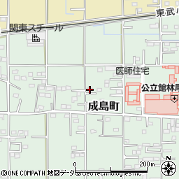 群馬県館林市成島町420-1周辺の地図