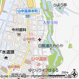石川県加賀市山中温泉東町１丁目マ51周辺の地図