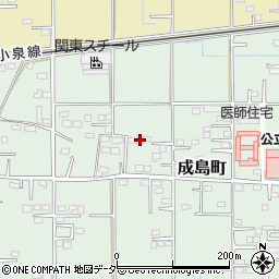 群馬県館林市成島町409-2周辺の地図