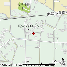群馬県館林市成島町377-4周辺の地図