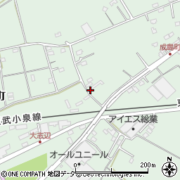 群馬県館林市成島町1157-2周辺の地図