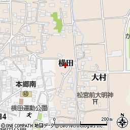 長野県松本市横田周辺の地図