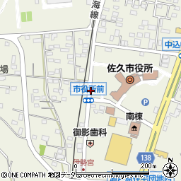 佐久市役所前周辺の地図
