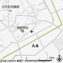 茨城県結城市大木1647-3周辺の地図