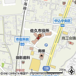 長野県佐久市周辺の地図