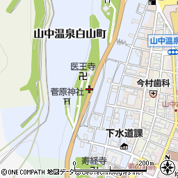 石川県加賀市山中温泉薬師町リ周辺の地図