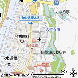 石川県加賀市山中温泉東町１丁目マ8周辺の地図