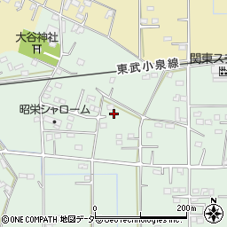 群馬県館林市成島町354-2周辺の地図