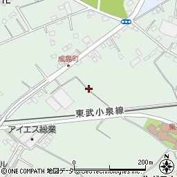 群馬県館林市成島町1127-1周辺の地図
