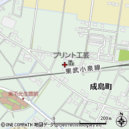 プリント工芸館林工場周辺の地図