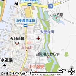 石川県加賀市山中温泉東町１丁目マ37周辺の地図