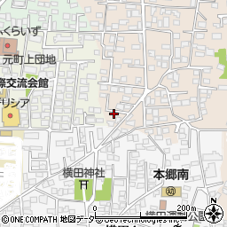 長野県松本市大村281-1周辺の地図